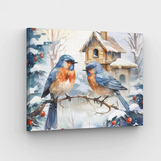Snowy Robin Retreat - Paint by Numbers Kit