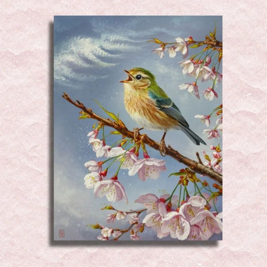 Bird on Blossoming Branch - Paint by Numbers Kit