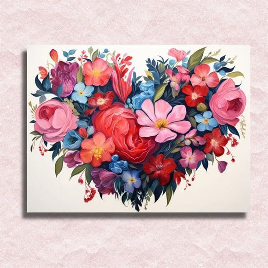 Blossoming Heart Symphony - Paint by Numbers Kit