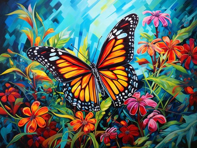 Butterfly Towards the Light - Paint by Numbers Kit