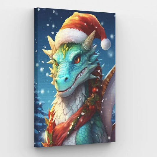 Christmas Dragon Cheer - Paint by Numbers Kit