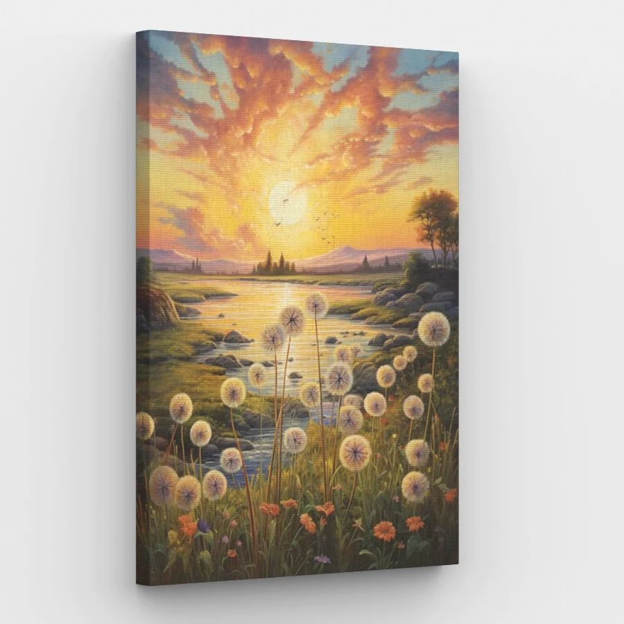 Colorful Dandelion Sunset - Paint by Numbers Kit