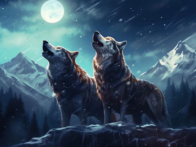 Howling Wolves - Paint by Numbers Kit