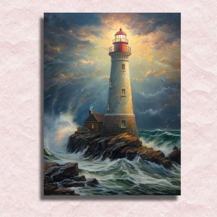 Lighthouse in the Storm - Paint by Numbers Kit