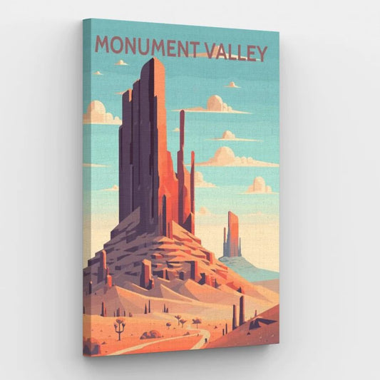 Monument Valley Poster - Paint by Numbers Kit