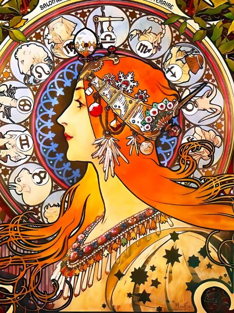 Alphonse Mucha - Zodiac - Paint by Numbers Kit
