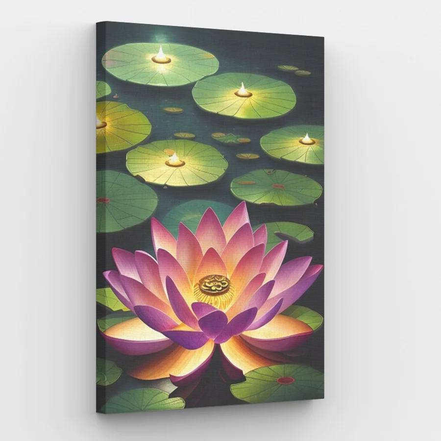 Pink Lotus - Paint by Numbers Kit