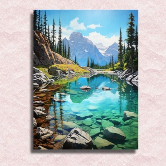 Rocky Mountains Lake Reflection - Paint by Numbers Kit