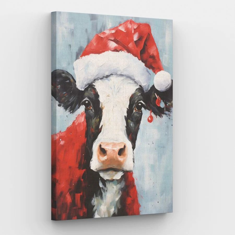 Santa Cow Portrait - Paint by Numbers Kit