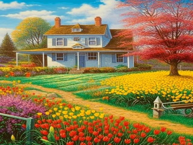 Spring Farm - Paint by Numbers Kit