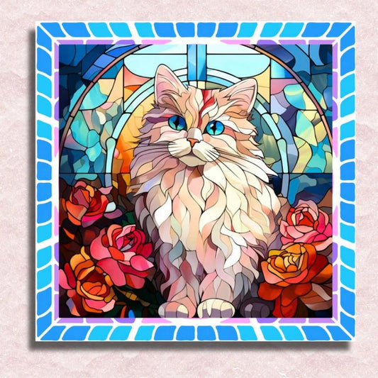 Stained Glass Garden Cat - Paint by Numbers Kit
