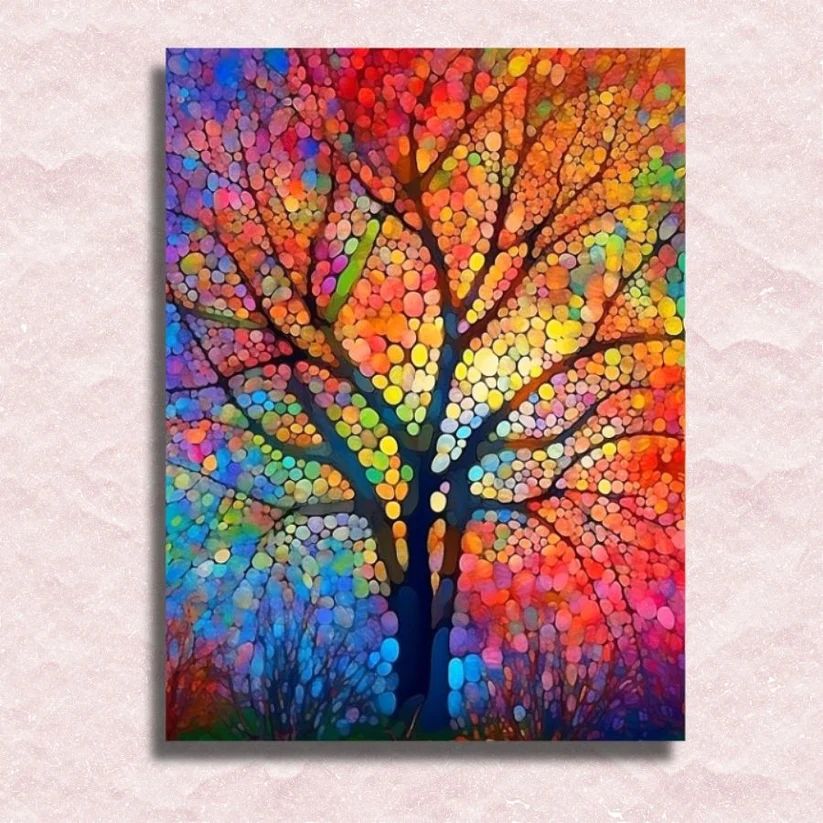 Stained Glass Tree - Paint by Numbers Kit