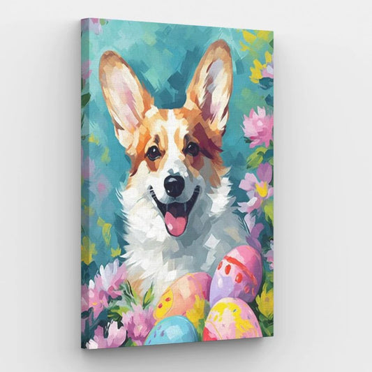 Welsh Corgi Floral Creation - Paint by Numbers Kit