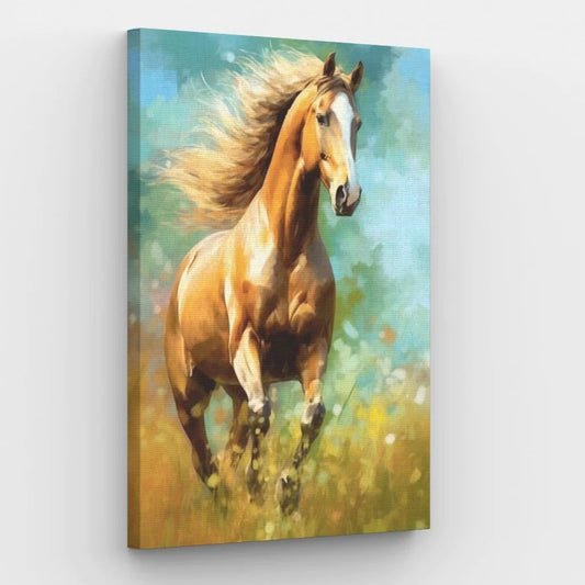 Adorable Trotting Horse - Paint by Numbers Kit