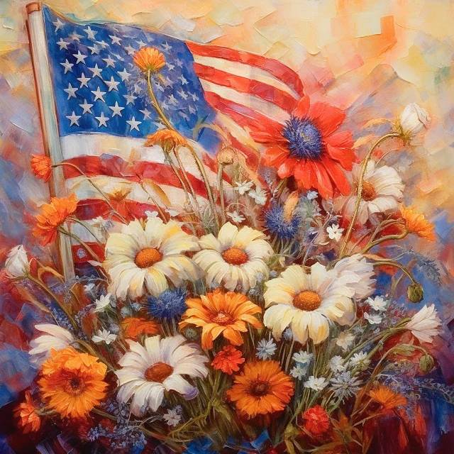 American Flowers - Paint by Numbers Kit