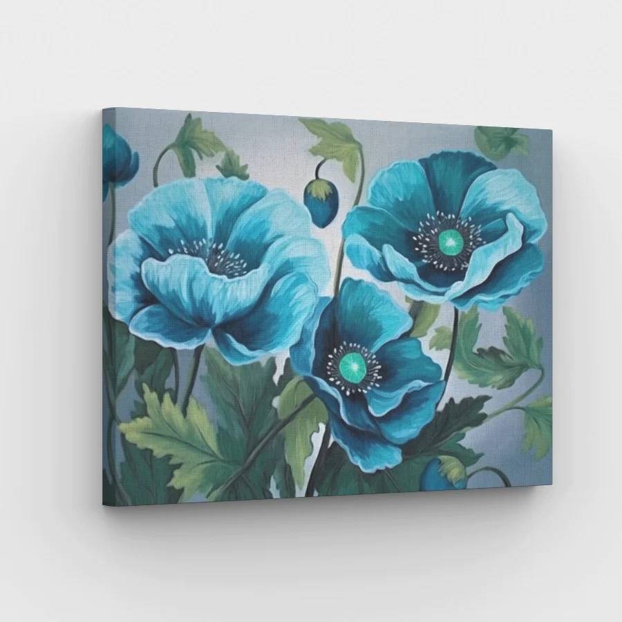 Blue Flowers - Paint by Numbers Kit