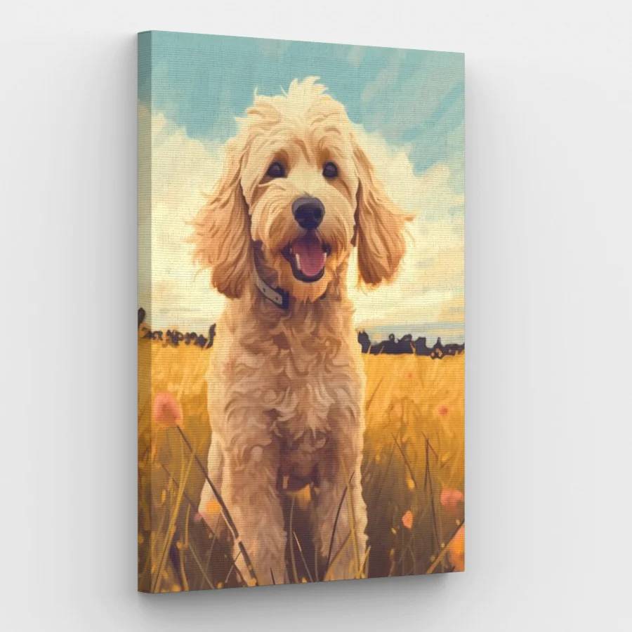 Cockapoo on the Field - Paint by Numbers Kit