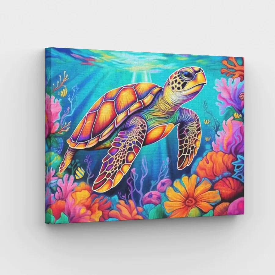 Color Turtle Fantasy - Paint by Numbers Kit