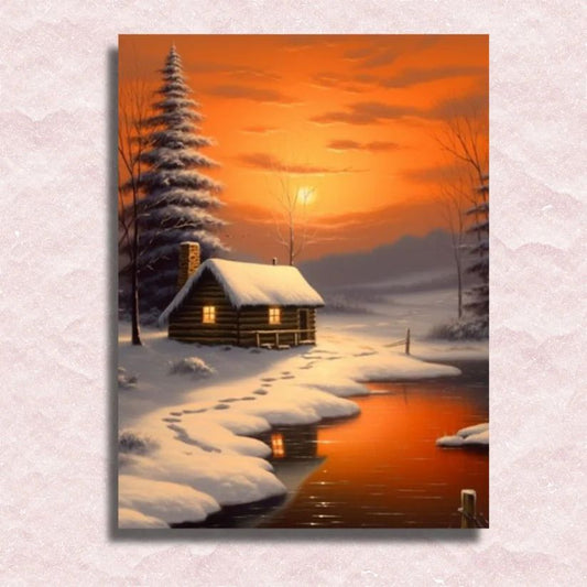 Cozy Winter Cottage - Paint by Numbers Kit