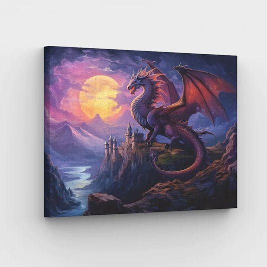 Dragon Rules His Kingdom - Paint by Numbers Kit
