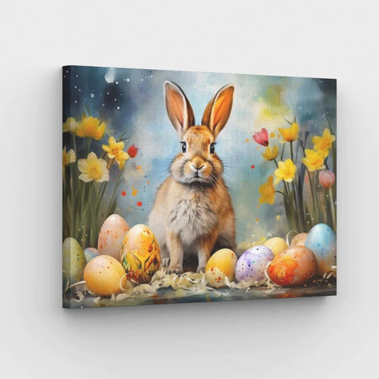 Festive Spring Rabbit - Paint by Numbers Kit