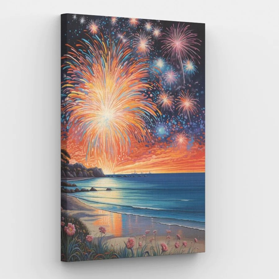 Fireworks at the Sea - Paint by Numbers Kit