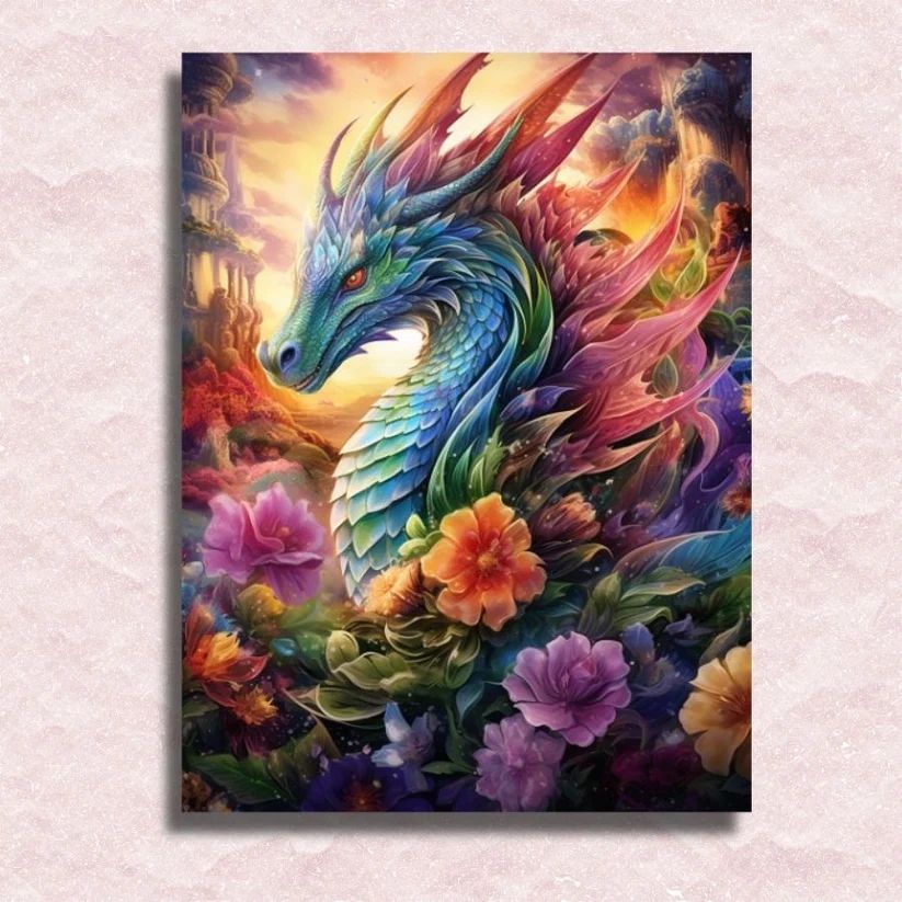 Floral Dragon - Paint by Numbers Kit