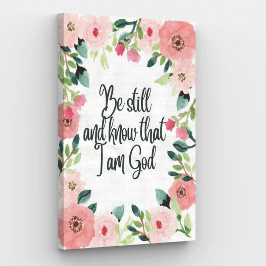 Flowery Christian Quote - Paint by Numbers Kit
