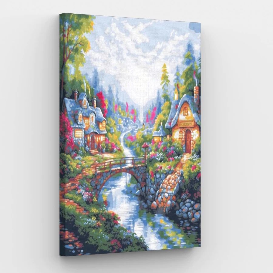 Lovely Spring Village - Paint by Numbers Kit