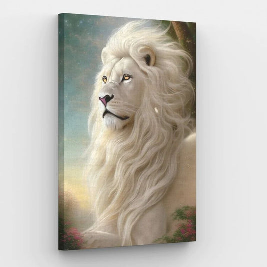 Majestic White-Maned Lion - Paint by Numbers Kit