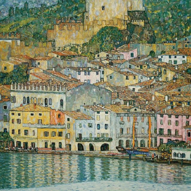 Gustav Klimt - Malcesine Lake Garda - Paint by Numbers Kit