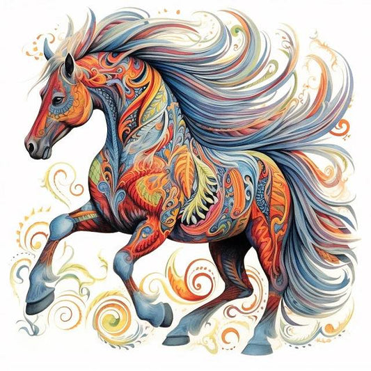 Mandala Horse - Paint by Numbers Kit