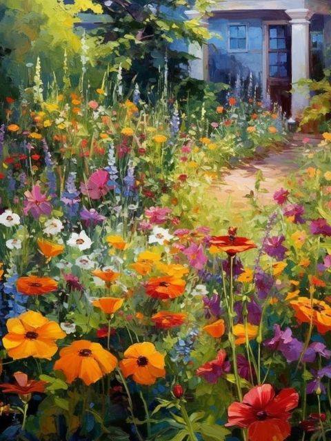 On the Flowery Path - Paint by Numbers Kit