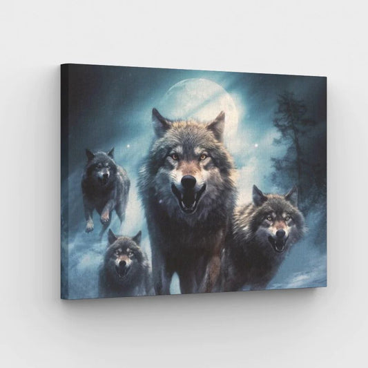 Pack of Wolves - Paint by Numbers Kit