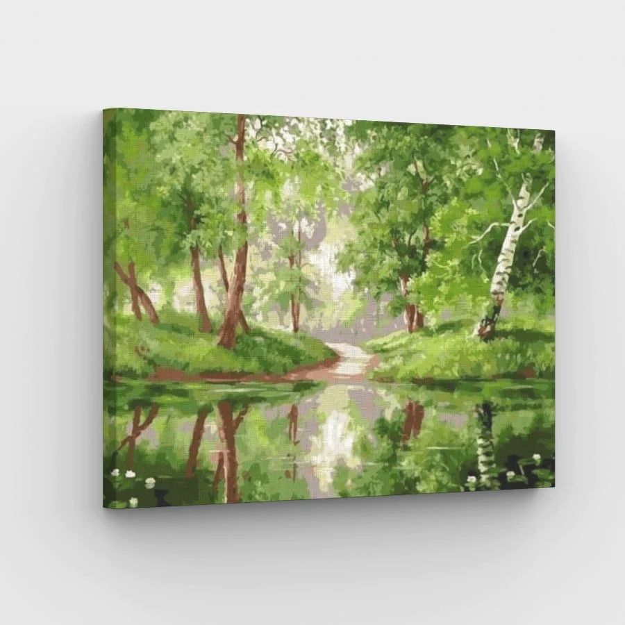 Park and the pond - Paint by Numbers Kit