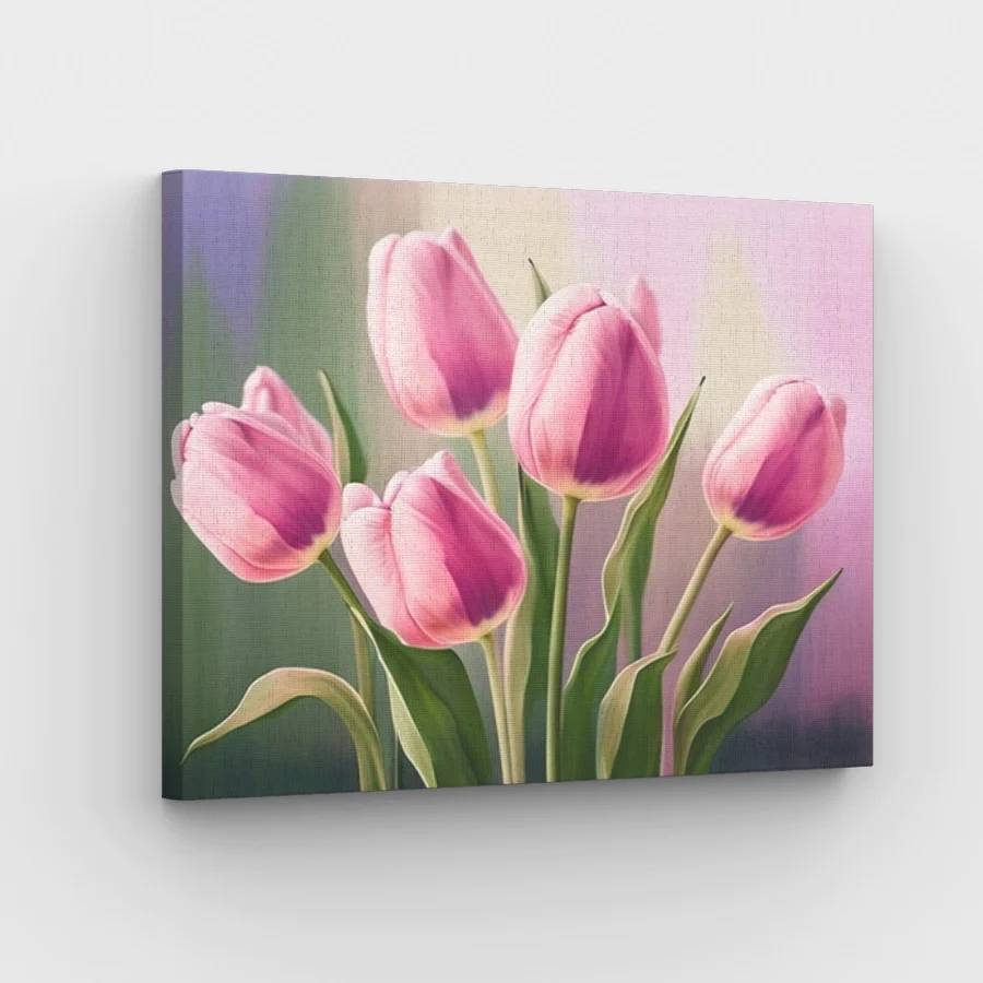 Pink Tulips - Paint by Numbers Kit