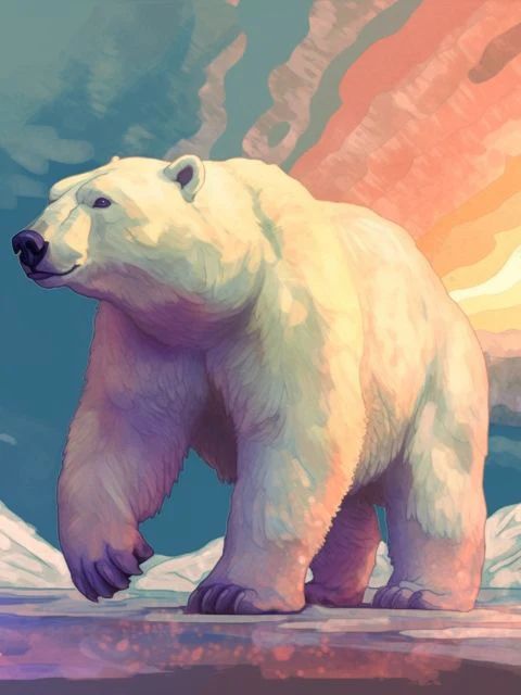 Polar Bear - Paint by Numbers Kit