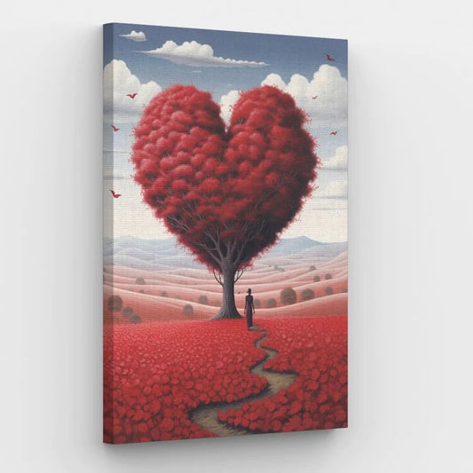 Red Heart Tree - Paint by Numbers Kit