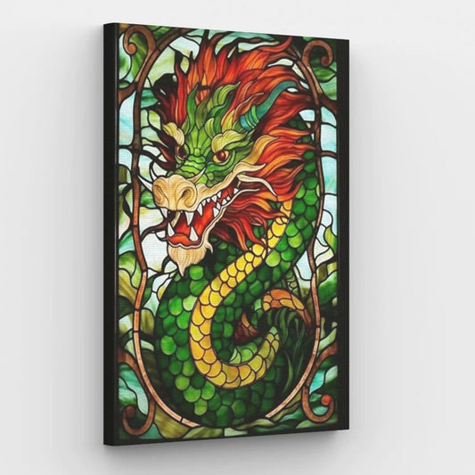 Stained Glass Dragon - Paint by Numbers Kit