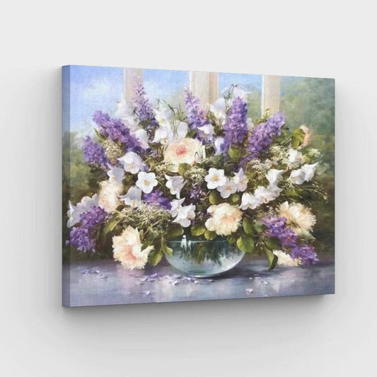 Beautiful Flowers in Vase - Paint by Numbers Kit