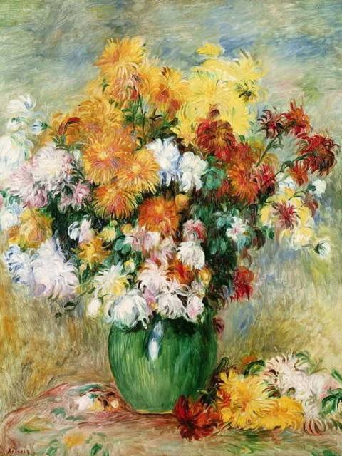 Renoir - Bouquet of Chrysanthemums - Paint by Numbers Kit
