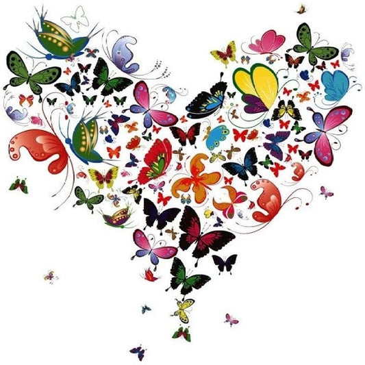 Butterfly Heart - Paint by Numbers Kit