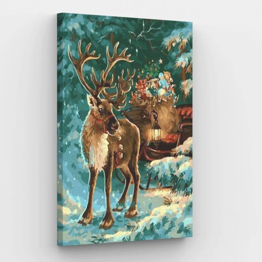 Christmas Moose - Paint by Numbers Kit