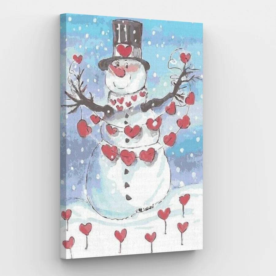 Christmas Snowman - Paint by Numbers Kit