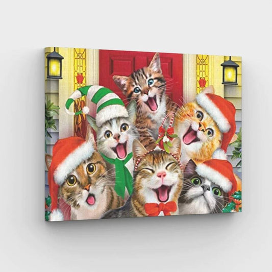 Christmas Cats - Paint by Numbers Kit