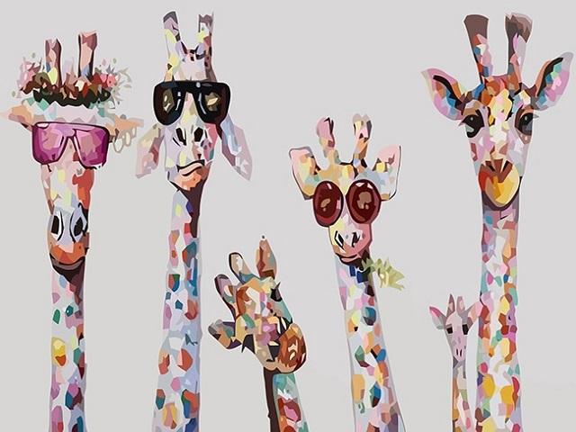 Cool Giraffes - Paint by Numbers Kit