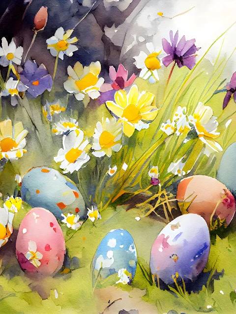 Easter Watercolor World - Paint by Numbers Kit