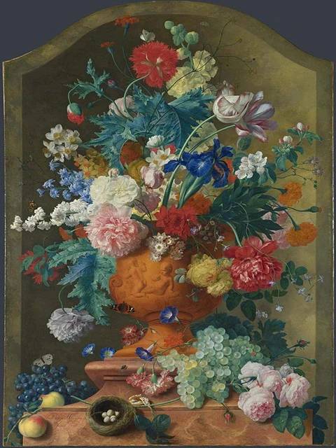 Jan Van Huysum - Flowers in a Terracotta Vase - Paint by Numbers Kit