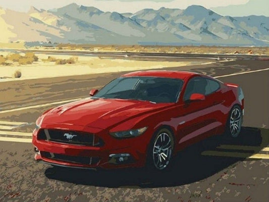 Ford Mustang - Paint by Numbers Kit