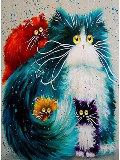Furry Cats - Paint by Numbers Kit